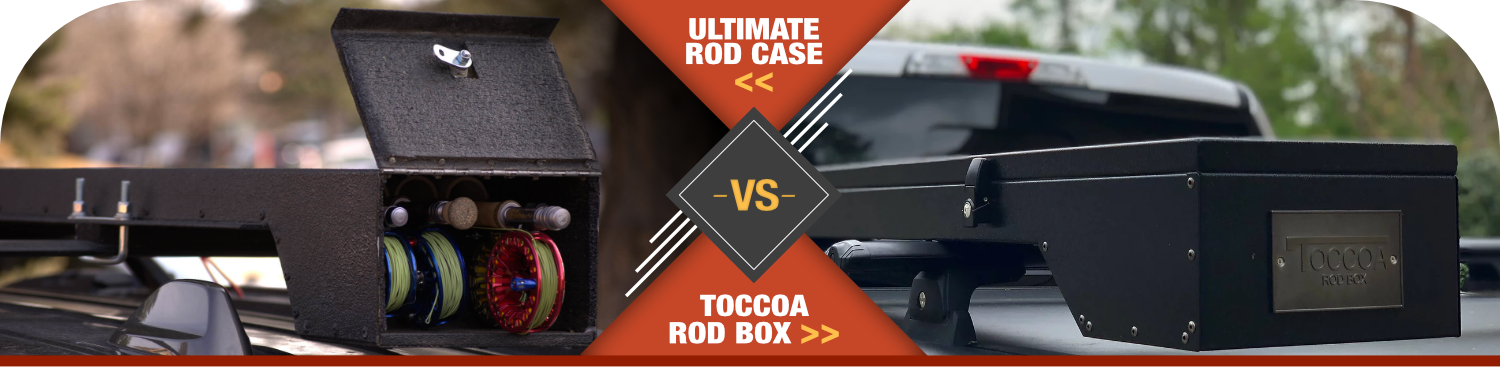 Ultimate Rod Cases vs Toccoa Rod Box comparison image banner